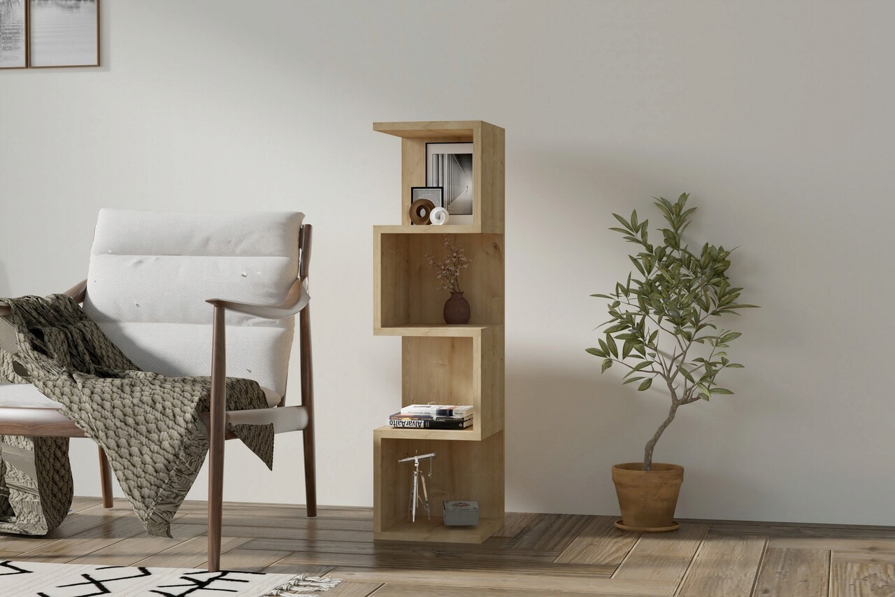 Corp biblioteca, Hanah Home, Alin, 25x95x27 cm, Maro - imagine 4
